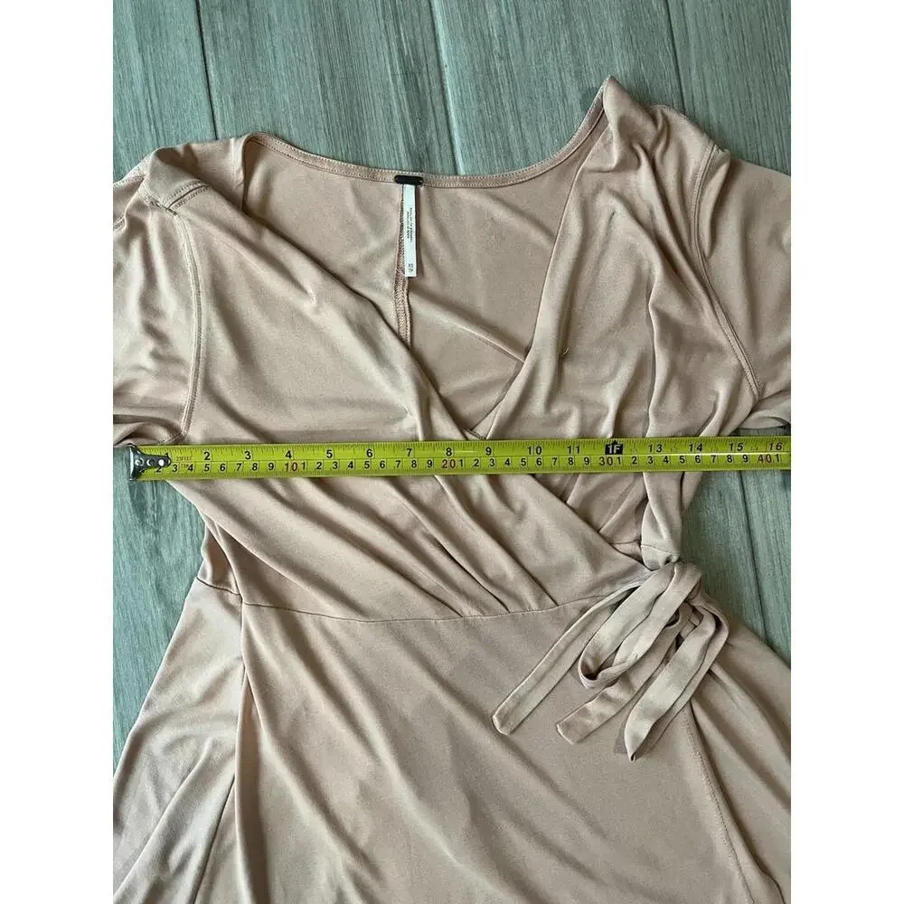 FREE PEOPLE Tunic‎ Pink Blush Dynasty Bell Sleeve Wrap Shirt